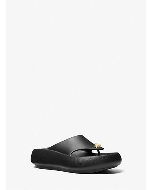 Michael Kors White Splash Platform Sandal