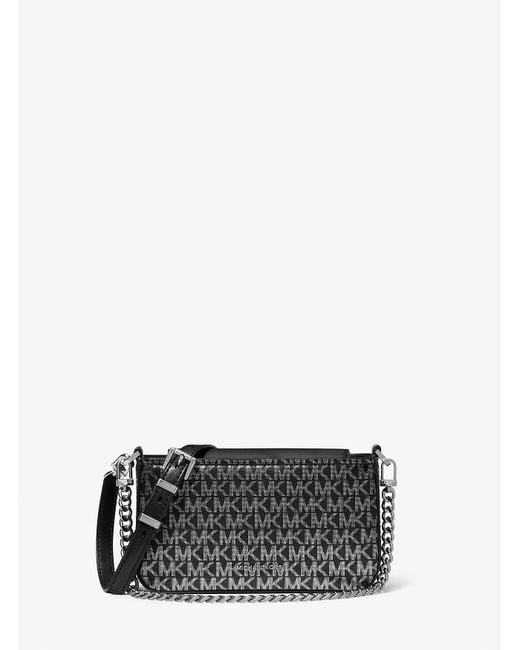 Mkpochette Transformable Bryant Pequeño Con Logotipo Metalizado MICHAEL Michael Kors de color White