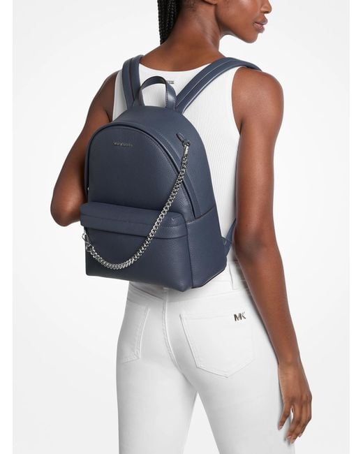 Michael Kors Blue Slater Medium Backpack