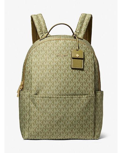 Michael Kors Sable Large Printed Signature Logo Backpack in  display picture 3