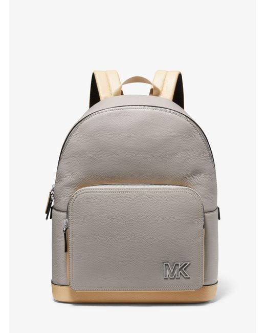 Michael Kors Cooper Pebbled Leather Backpack in Pearl Grey (Gray) for
