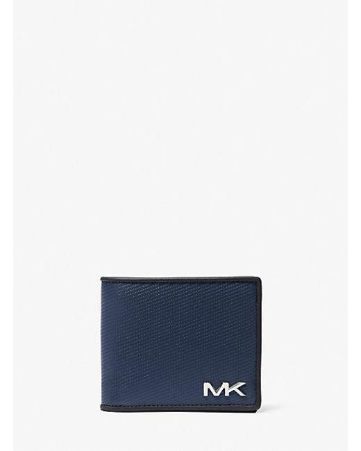 Michael Kors Blue Varick Leather Billfold Wallet for men