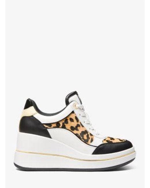 MICHAEL Michael Kors White Emmy Wedge Trainer Sneaker
