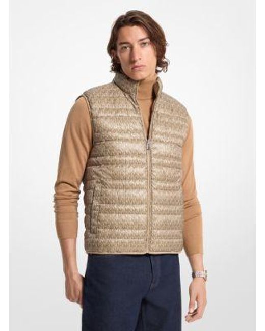 Michael kors vest mens brown on sale