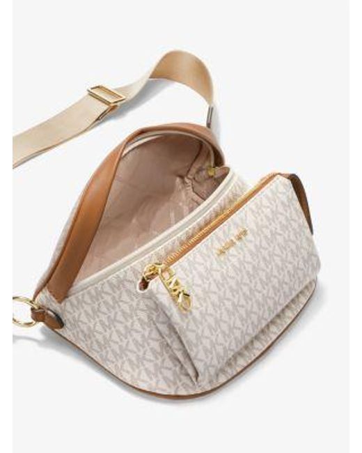 MICHAEL Michael Kors Gray Mk Slater Medium Signature Logo Sling Pack