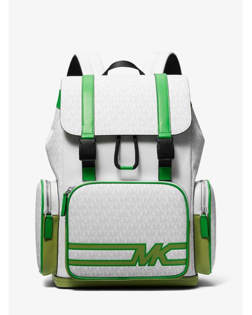 Michael Kors Green Cooper Graphic Logo Utility Backpack for men