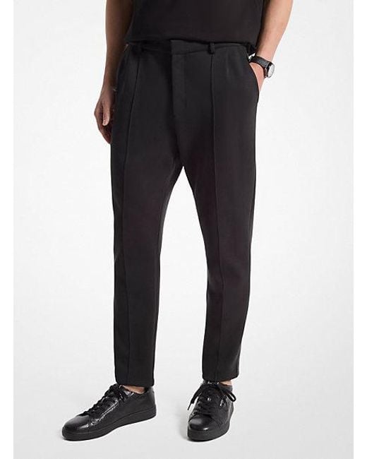 Michael Kors Tapered Cotton Blend Dress Pants in Black for Men Lyst UK