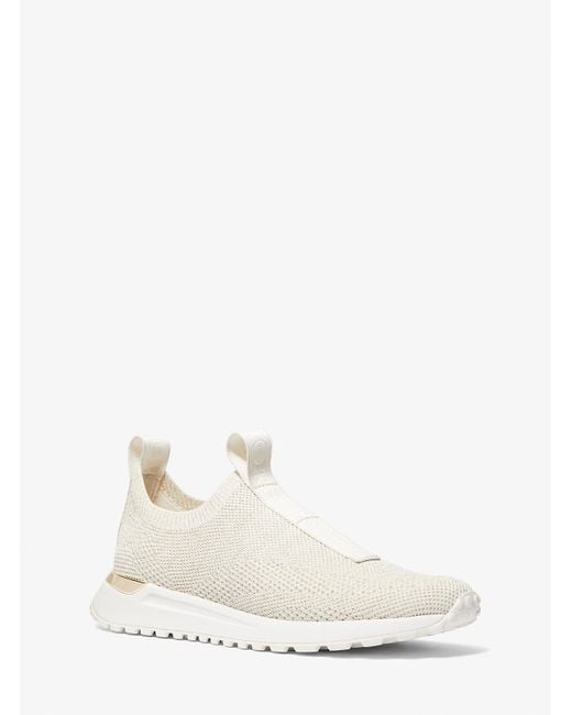 MICHAEL Michael Kors White Mk Bodie Knit Slip-On Trainers