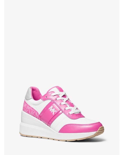 MICHAEL Michael Kors Pink Mabel Canvas Trainer