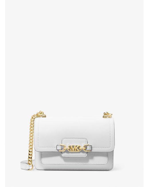 MICHAEL Michael Kors White Heather Extra-small Leather Crossbody Bag