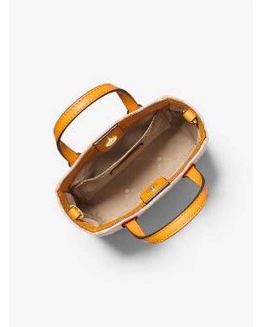 Michael Kors Orange Vincent Extra-Small Logo Jacquard Crossbody Bag With Card Case