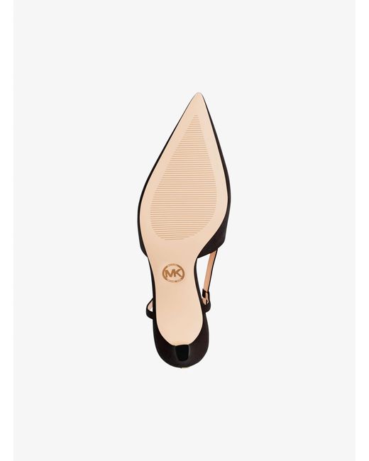 MICHAEL Michael Kors White Mk Alora Suede Slingback Pump