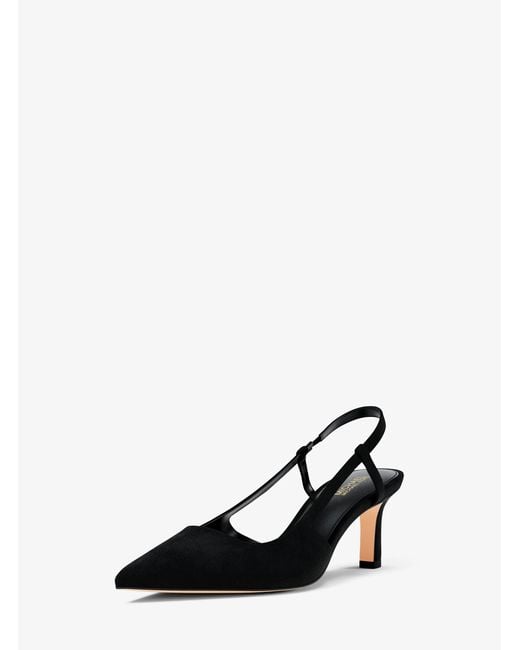 MICHAEL Michael Kors Black Mk Alora Suede Slingback Pump