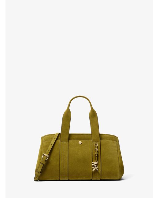 MICHAEL Michael Kors Green Romee Small Suede Satchel