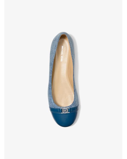 MICHAEL Michael Kors Blue Mk Mandy Denim Ballet Flat