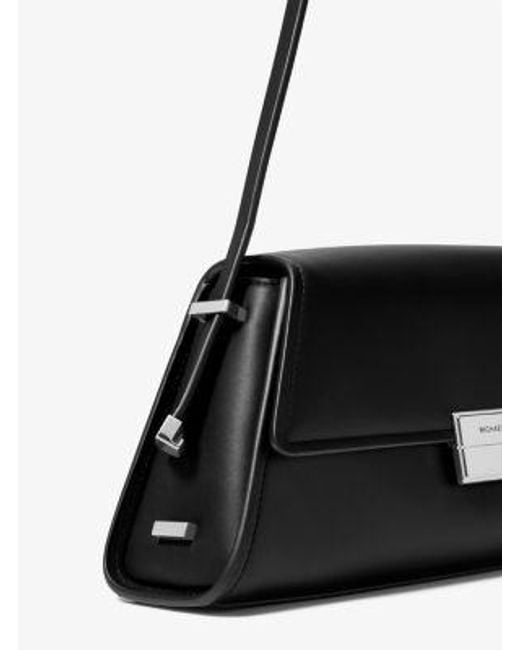 Michael Kors Black Mk Ludlow Medium Leather Shoulder Bag