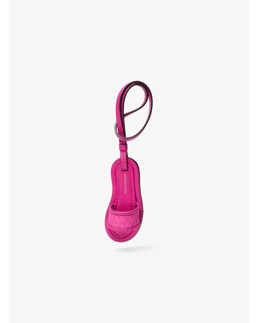 MICHAEL Michael Kors Pink Mk Signature Logo Slide Bag Charm