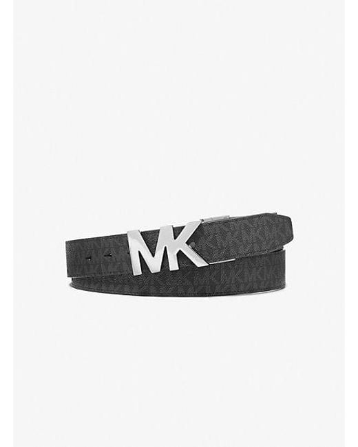 Michael Kors White 4-in-1 Logo Belt Box Set for men