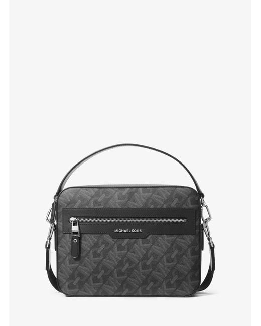 Michael Kors Hudson Empire Signature Logo Camera Bag in Black for