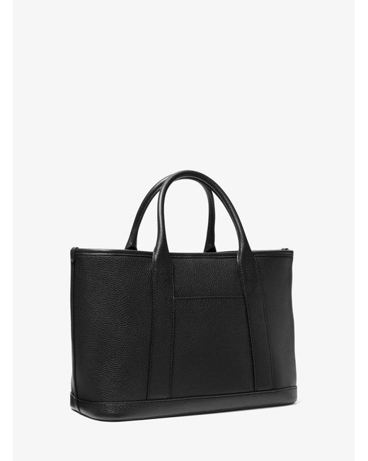 MICHAEL Michael Kors Black Luisa Medium Satchel Satchel Handbags, Leather