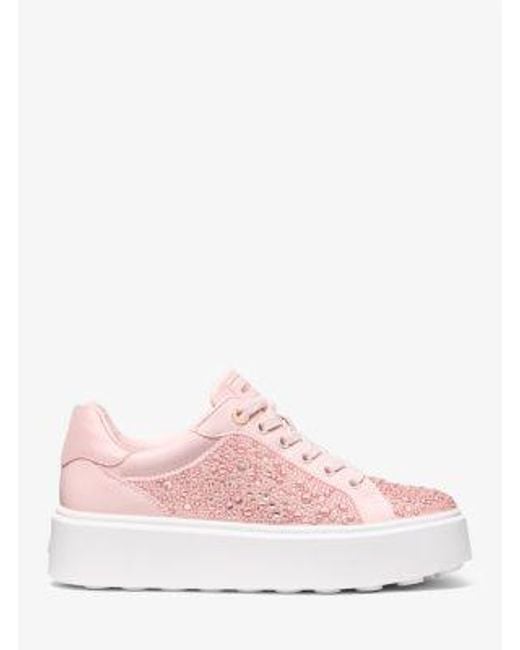 Michael Kors Pink Romey Embellished Platform Sneaker