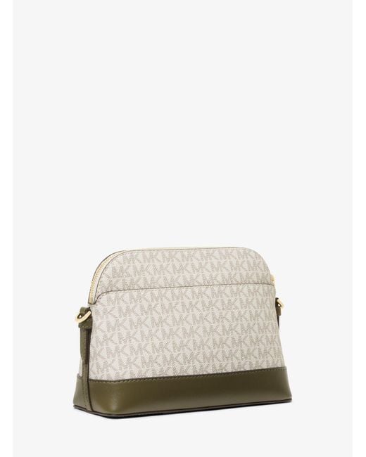 Large logo stripe dome crossbody bag 2025