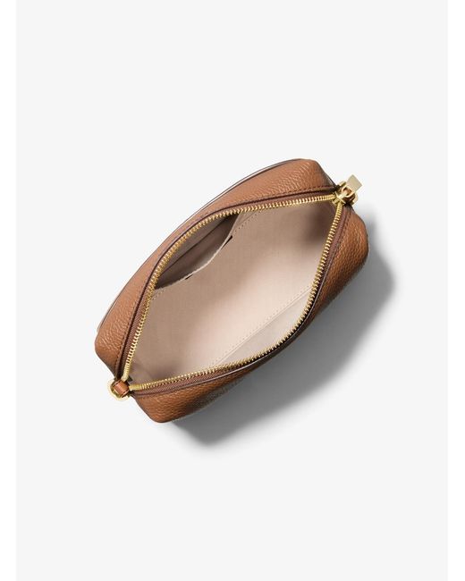 MICHAEL Michael Kors Brown Mk Bryant Small Pebbled Leather Crossbody Bag
