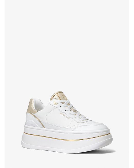 Mk Basket Hayes En Cuir À Semelle Compensée MICHAEL Michael Kors en coloris White