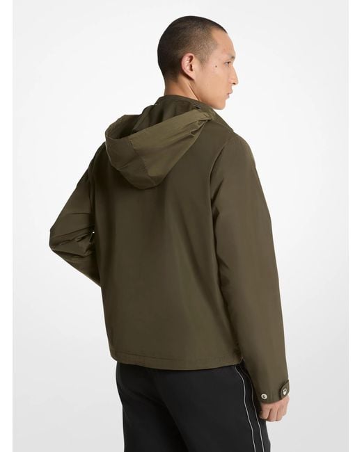 Michael Kors Green Mk Woven Windbreaker Jacket for men