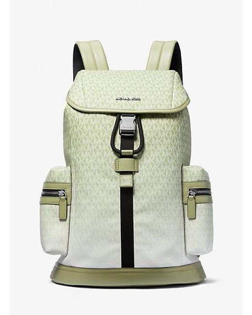Michael Kors White Cooper Ombré Logo Utility Backpack for men