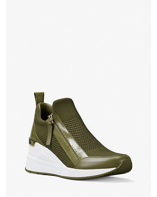 Michael Kors Green Willis Wedge Trainer