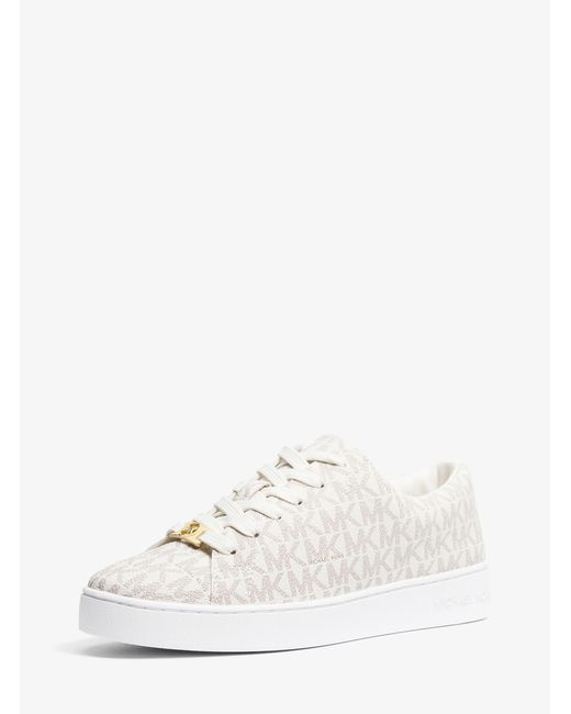 MICHAEL Michael Kors White Mk Keaton Signature Logo Trainers