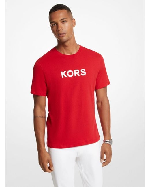 Camiseta de algodón con estampado KORS Michael Kors de hombre de color Red