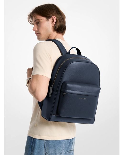Michael Kors Blue Pacey Leather Backpack for men