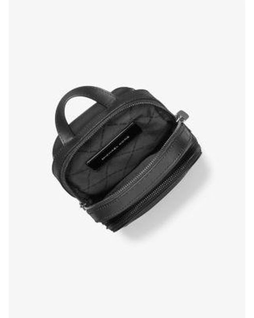 Michael Kors Black Edison Scratch-Resistant Crossgrain Leather Sling Pack for men
