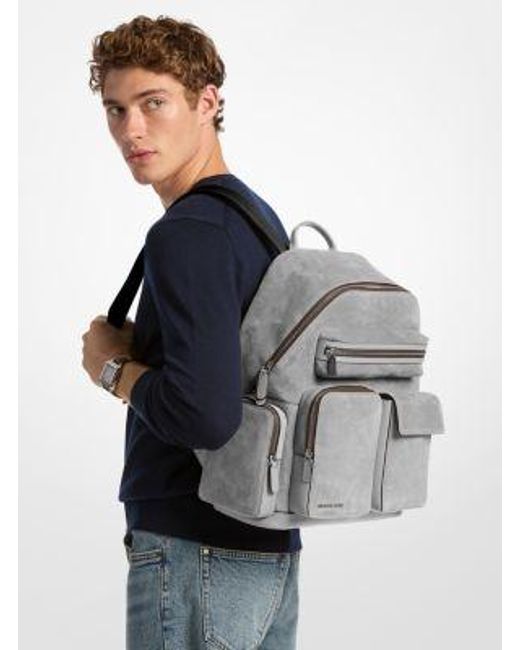 Michael Kors Mk Dakota Suede Cargo Backpack in Gray for Men  display picture 1
