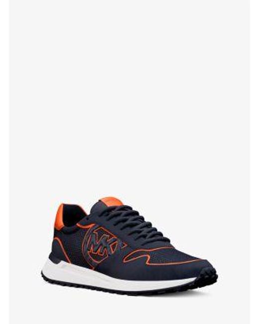Michael Kors Blue Dax Mixed-Media Trainer for men
