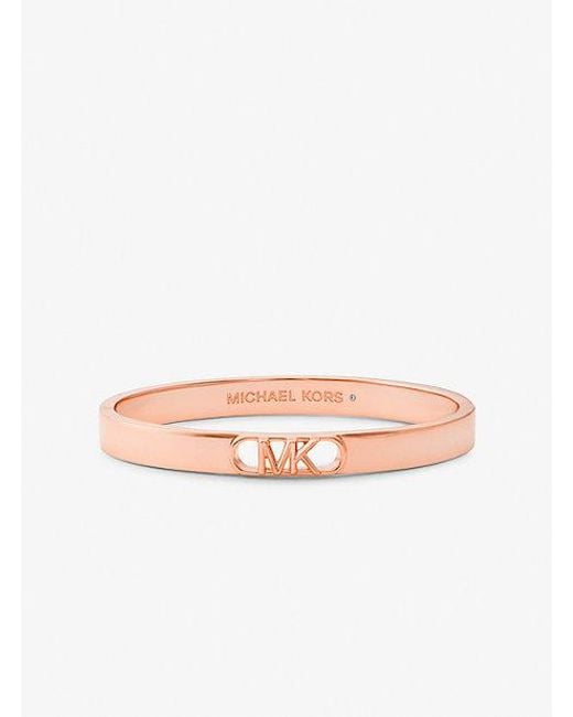Michael Kors Pink Plated Empire Link Bangle Bracelet