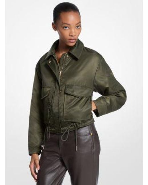 Mk Veste Bomber Courte Réversible En Nylon MICHAEL Michael Kors en coloris Green