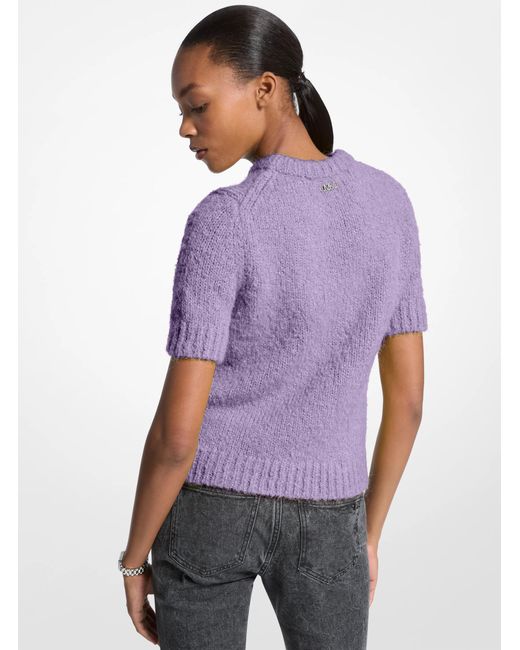 MICHAEL Michael Kors Purple Mk Knit Short-Sleeve Jumper