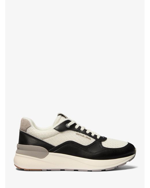 Michael Kors White Trevor Mixed-Media Trainer for men