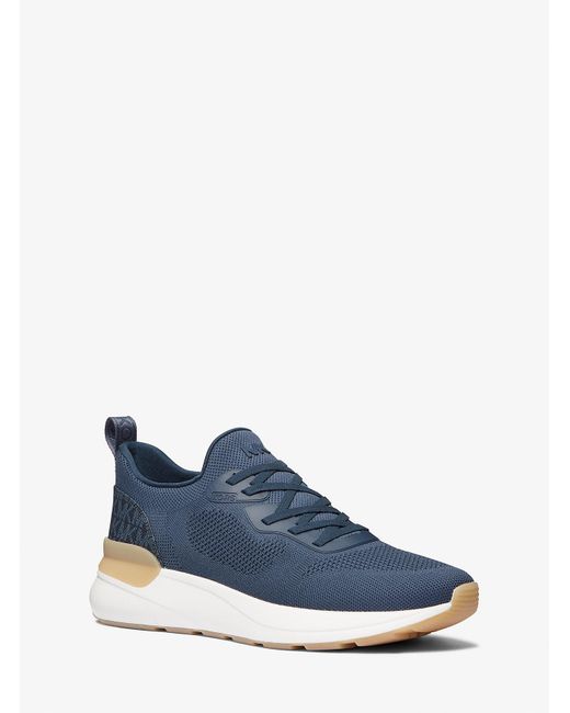 Michael Kors Blue Trevor Slip On Trainer Lace-Up Boots, Manmade for men