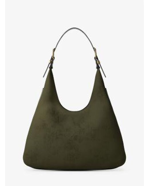 Michael Kors Green Mk Nolita Large Nubuck Hobo Shoulder Bag