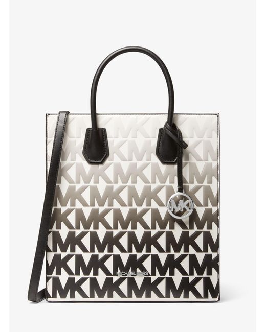 Michael Kors Mercer Medium Graphic Logo Print Faux Leather Crossbody ...