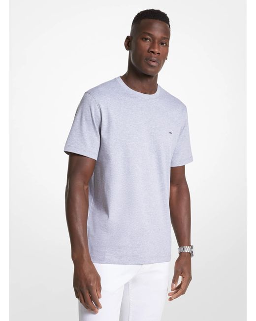 Michael Kors White Mk Cotton Crewneck T-Shirt for men