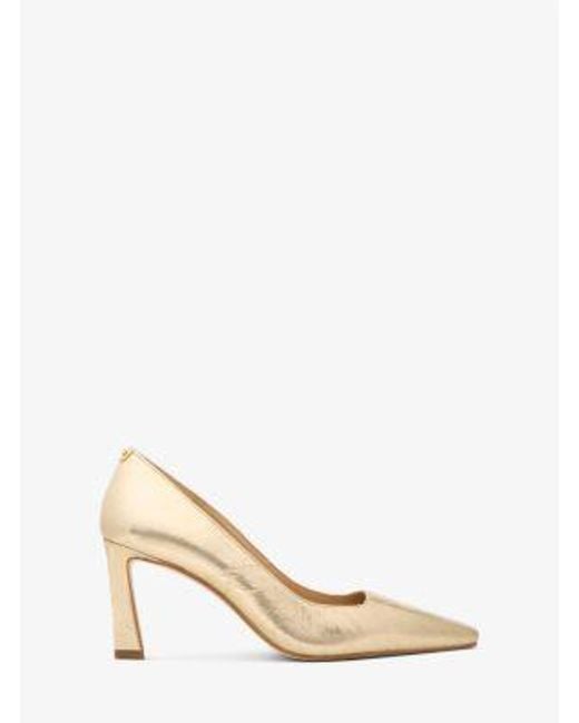 Michael Kors Natural Darrah Crackled Metallic Leather Pump