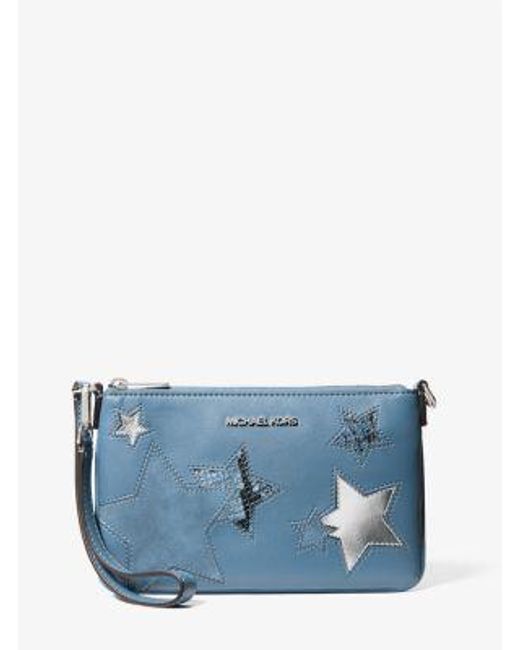 Michael Kors Blue Jet Set Small Printed Wristlet
