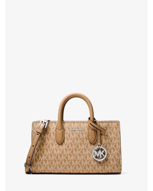 MICHAEL Michael Kors Natural Mk Scarlett Extra-Small Signature Logo Crossbody Bag