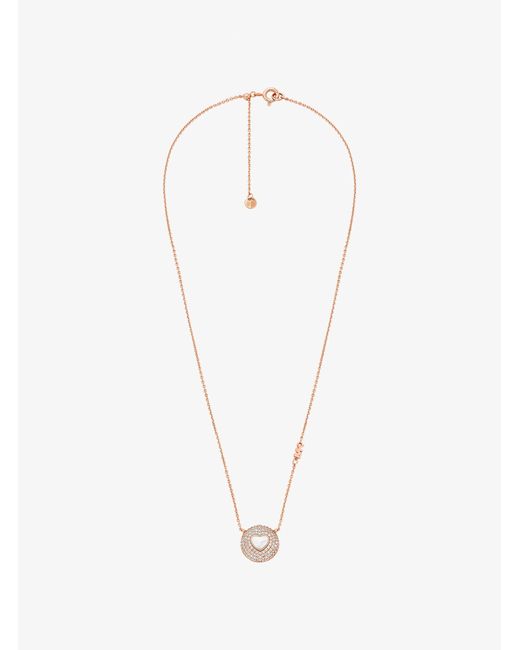 Michael Kors Metallic Mk Precious Metal-Plated Pavé And Mother-Of-Pearl Heart Jewelry Gift Set
