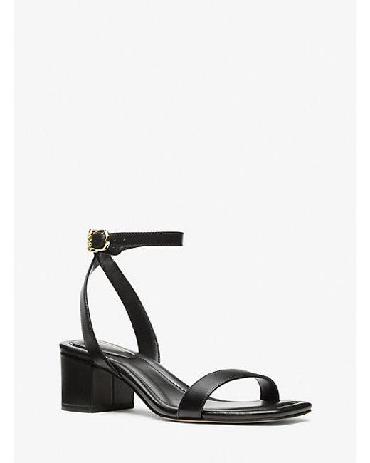 Michael Kors White Merriam Leather Sandal
